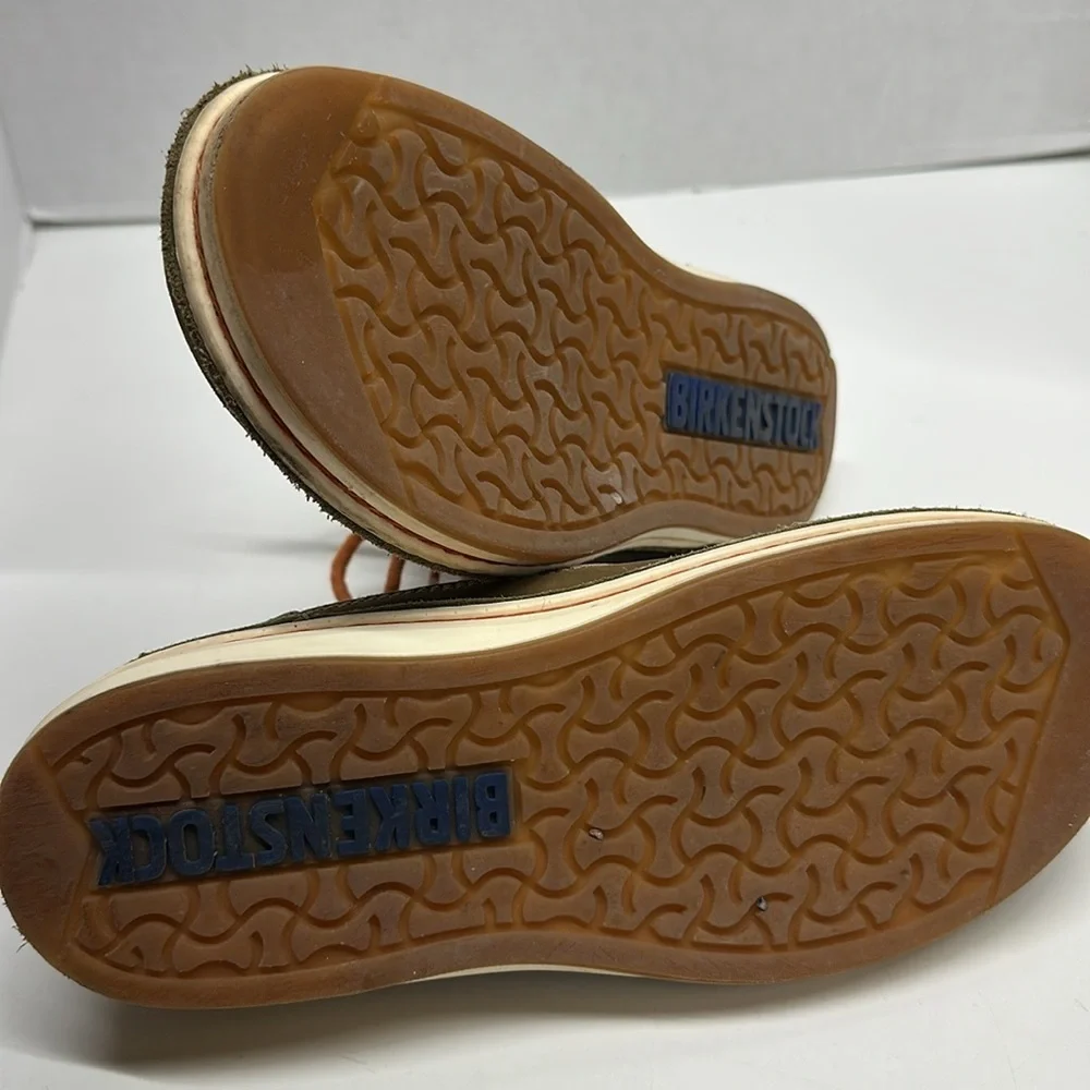 Birkenstock Memphis High Chukka Ankle Boots Harris Tweed Plaid Tan Brown Size 8